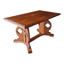 Load image into Gallery viewer, VINTAGE DUTCH MONASTERY STYLE GOTHIC REVIVAL OAK COFFEE TABLE