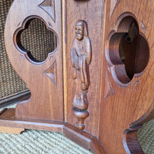 Load image into Gallery viewer, VINTAGE DUTCH MONASTERY STYLE GOTHIC REVIVAL OAK COFFEE TABLE