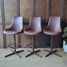 Load image into Gallery viewer, SET OF 3 KENDALL KITCHEN COUNTER SWIVEL STOOLS