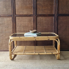 Load image into Gallery viewer, VINTAGE CANE & RATTAN COFFEE TABLE