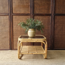 Load image into Gallery viewer, VINTAGE CANE & RATTAN SIDE TABLE