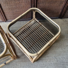 Load image into Gallery viewer, VINTAGE CANE & RATTAN SIDE TABLE