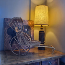 Load image into Gallery viewer, VINTAGE CANE & WICKER RICKSHAW POT PLANT HOLDER
