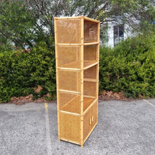 Load image into Gallery viewer, VINTAGE CANE & RATTAN DISPLAY CABINET