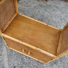 Load image into Gallery viewer, VINTAGE CANE & RATTAN DISPLAY CABINET