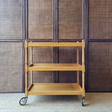 Load image into Gallery viewer, VINTAGE ENGLISH THREE TIER DRINKS TROLLEY / SERVING CART