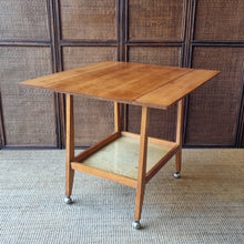 Load image into Gallery viewer, VINTAGE RODD & PHILIPP MID CENTURY DROP LEAF DRINKS CART TROLLEY