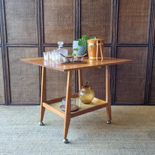 Load image into Gallery viewer, VINTAGE RODD & PHILIPP MID CENTURY DROP LEAF DRINKS CART TROLLEY