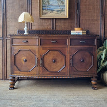 Load image into Gallery viewer, VINTAGE JACOBEAN REVIVAL OAK SIDEBOARD / BUFFET