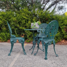 Load image into Gallery viewer, VINTAGE CAST IRON 4 PIECE PATIO SETTING