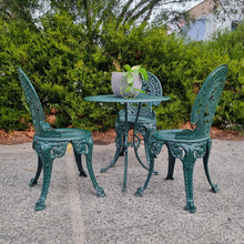 Load image into Gallery viewer, VINTAGE CAST IRON 4 PIECE PATIO SETTING