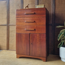 Load image into Gallery viewer, MID CENTURY SOLID MYRTLE TALLBOY CABINET