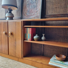 Load image into Gallery viewer, MID CENTURY SOLID MYRTLE HERITAGE FURNITURE (MYER) LOW SIDEBOARD / BOOKCASE