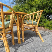 Load image into Gallery viewer, 5 PIECE VINTAGE CANE DINING SETTING - NEW SEAT PADS