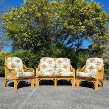 Load image into Gallery viewer, 3 PIECE VINTAGE CANE LOUNGE SETTING