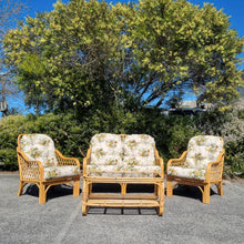 Load image into Gallery viewer, 3 PIECE VINTAGE CANE LOUNGE SETTING