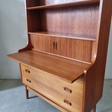 Load image into Gallery viewer, JOHANNES SORTH DANISH TEAK SECRETAIRE BUREAU BOOKCASE FOR BORNHOLMS MØBELFABRIK
