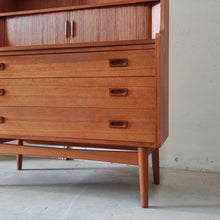 Load image into Gallery viewer, JOHANNES SORTH DANISH TEAK SECRETAIRE BUREAU BOOKCASE FOR BORNHOLMS MØBELFABRIK