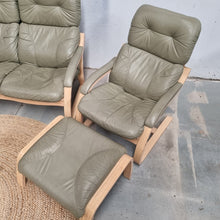 Load image into Gallery viewer, VINTAGE LAMITECH 5 PIECE LEATHER LOUNGE SUITE