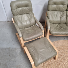 Load image into Gallery viewer, VINTAGE LAMITECH 5 PIECE LEATHER LOUNGE SUITE