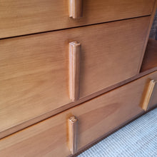 Load image into Gallery viewer, VINTAGE ART DECO MID CENTURY STEP CHEST OF DRAWERS