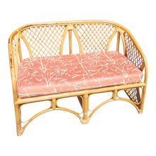 Load image into Gallery viewer, VINTAGE CANE RATTAN SOFA LOVESEAT