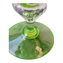 Load image into Gallery viewer, Italian Green Art Glass Pedestal Bowl Compote Ribbed Optic Green