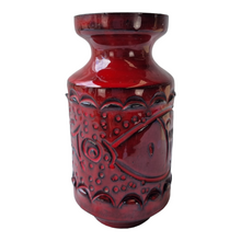 Load image into Gallery viewer, Vintage West German Pottery Red Vase