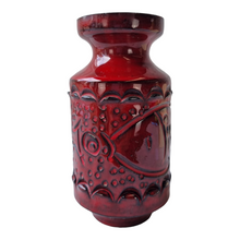 Load image into Gallery viewer, Vintage West German Pottery Red Vase