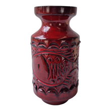 Load image into Gallery viewer, Vintage West German Pottery Red Vase