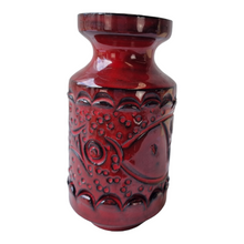 Load image into Gallery viewer, Vintage West German Pottery Red Vase