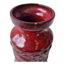 Load image into Gallery viewer, Vintage West German Pottery Red Vase