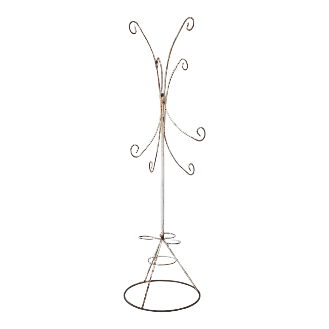 vintage wrought iron hanging plant stand VINTAGE WROUGHT IRON HANGING PLANT STAND #2 – Vintage Upcycle