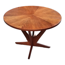 Load image into Gallery viewer, VINTAGE MID CENTURY TEAK STARBURST COFFEE TABLE