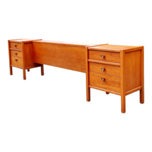 Load image into Gallery viewer, VINTAGE SUMNA FURNITURE BEDSIDE DRAWERS & QUEEN SIZE HEADBOARD