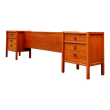 Load image into Gallery viewer, VINTAGE SUMNA FURNITURE BEDSIDE DRAWERS & QUEEN SIZE HEADBOARD