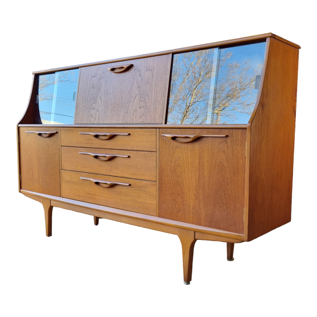MID CENTURY HIGH SIDEBOARD/BUFFET/CABINET BY JENTIQUE (MADE IN