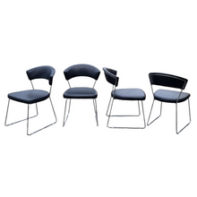 Load image into Gallery viewer, 4 x MODERN SLED BASE DINING CHAIRS