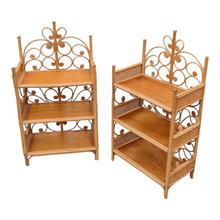 Load image into Gallery viewer, SMALL VINTAGE CANE & RATTAN SHELVES. PRICE IS EACH.