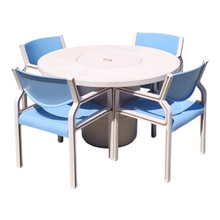 Load image into Gallery viewer, VINTAGE SEBEL 5 PIECE OUTDOOR PATIO SETTING. PASTOE CHAIRS & INTEGRA TABLE.
