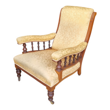 Load image into Gallery viewer, VICTORIAN LIBRARY ARMCHAIR