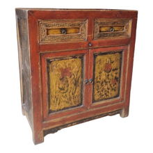 Load image into Gallery viewer, VINTAGE TIBETAN CABINET WITH ARTWORK