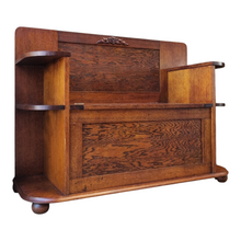 Load image into Gallery viewer, VINTAGE SOLID HARDWOOD 'SETTLE BENCH' HALL SEAT