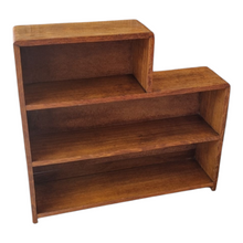 Load image into Gallery viewer, SMALL VINTAGE HARDWOOD STEP BOOKCASE