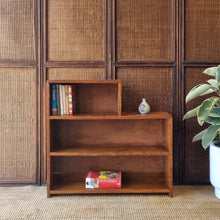 Load image into Gallery viewer, SMALL VINTAGE HARDWOOD STEP BOOKCASE