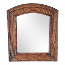 Load image into Gallery viewer, VINTAGE PENCIL REED RATTAN MIRROR
