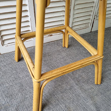 Load image into Gallery viewer, CANE AND TEAK LAMP/SIDE/HALL TABLE PLANT STAND