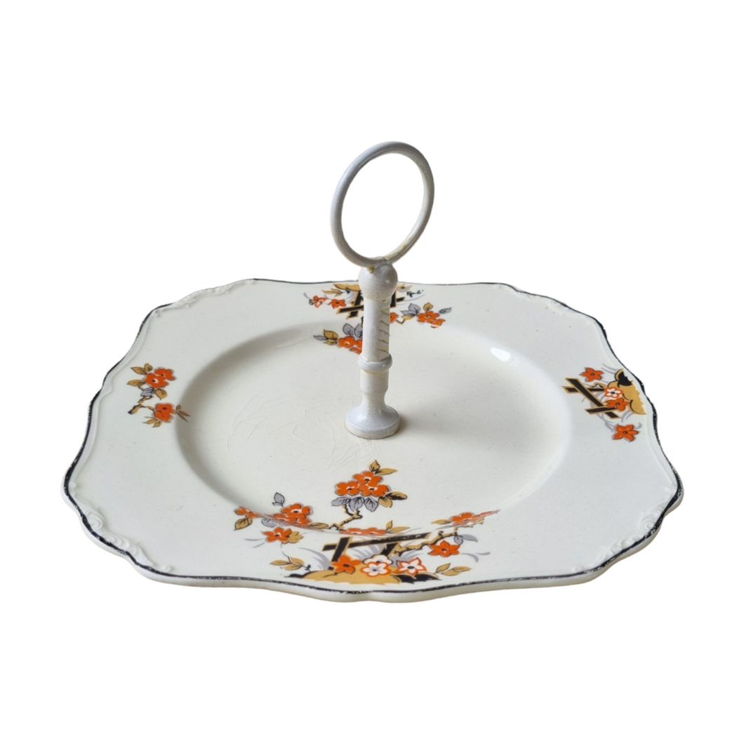 J&G Meakin cake stand cake plate 'Sunshine' pattern
