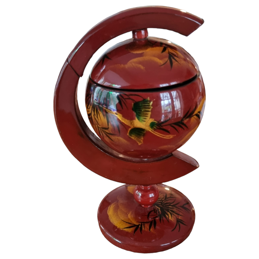 Vietnamese Lacquer Globe Ashtray
