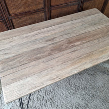 Load image into Gallery viewer, UPCYCLED RUSTIC VINTAGE KITCHEN TABLE RECYCLED HARDWOOD TOP
